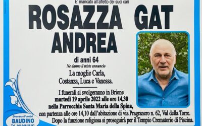 È mancato Andrea Rosazza Gat